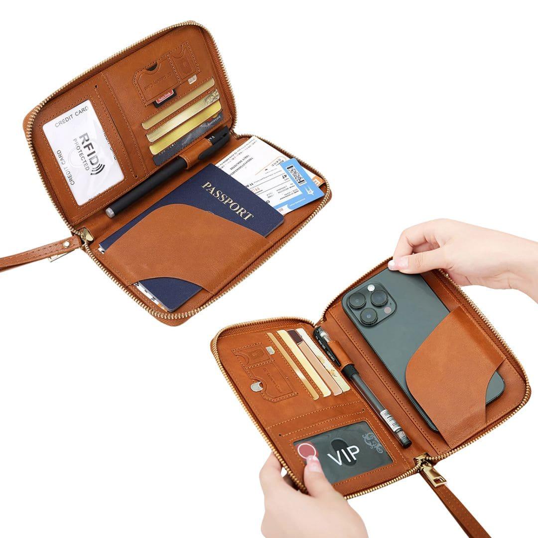 Carteira Porta-Passaporte RFID para Viagens - TravelGuard