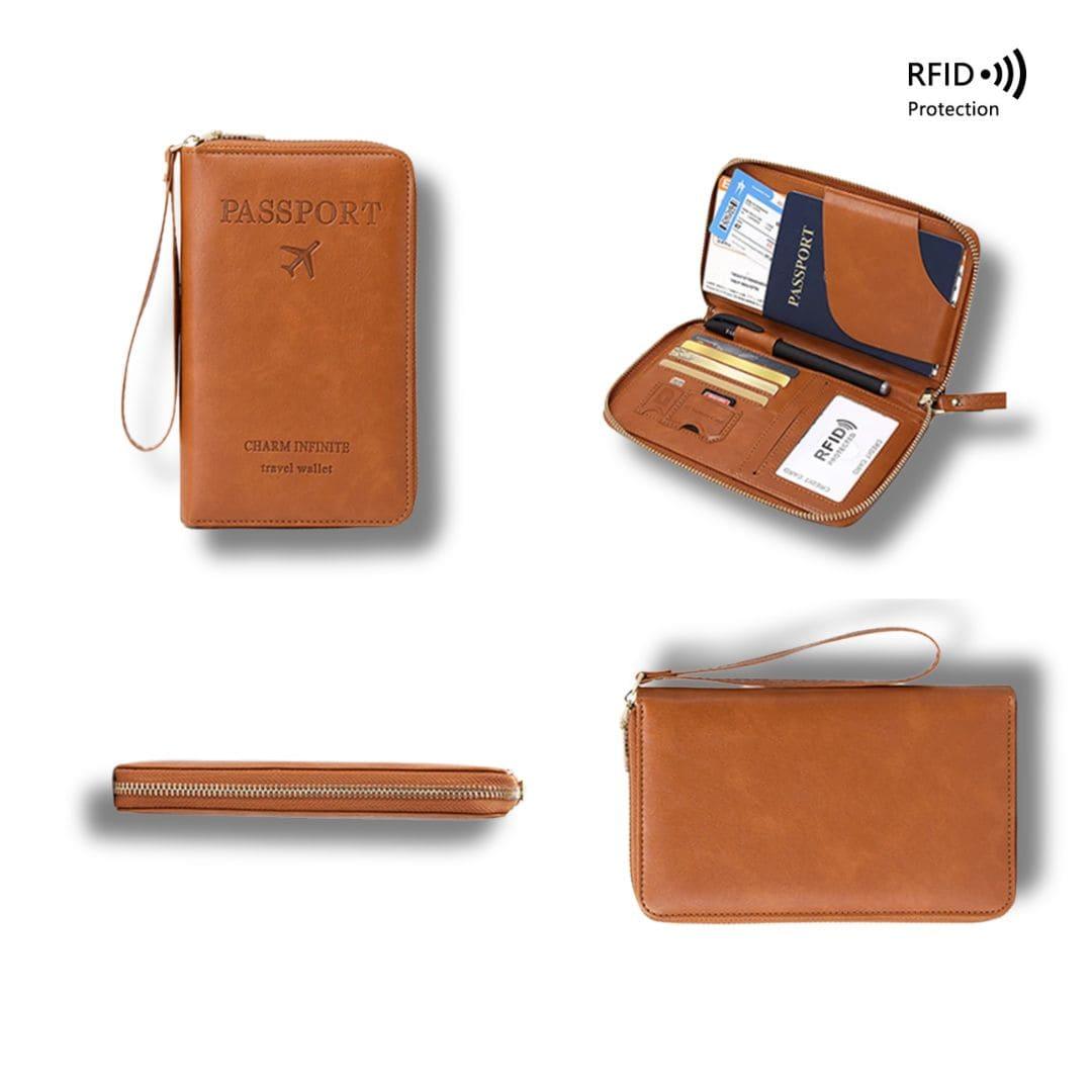 Carteira Porta-Passaporte RFID para Viagens - TravelGuard