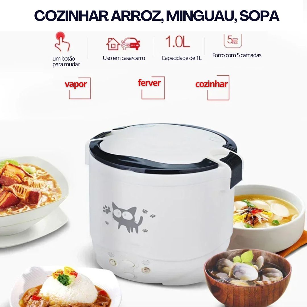 Mini Panela de Arroz Portátil 12v