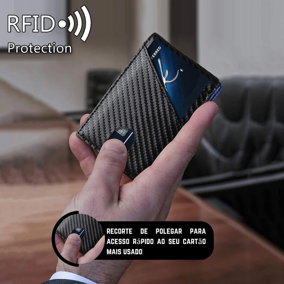 Carteira Minimalista Masculina com Proteção RFID - UrbanFold