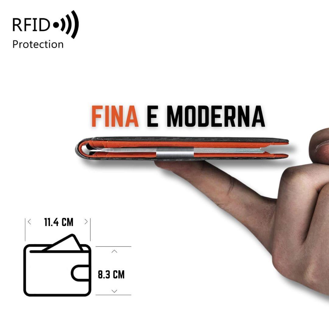 Carteira Minimalista Masculina com Proteção RFID - UrbanFold