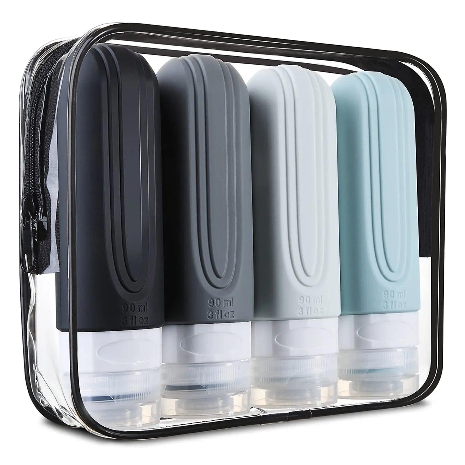 Kit de Frascos de Viagem à Prova de Vazamento Pack & Wash
