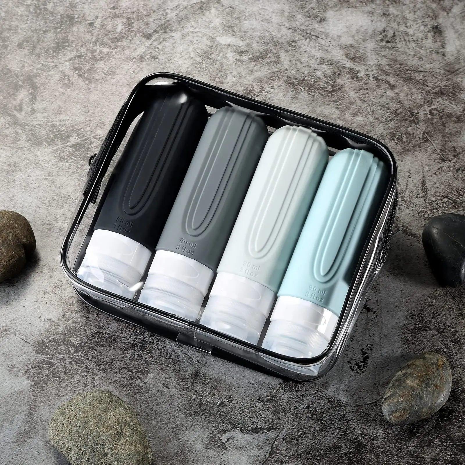 Kit de Frascos de Viagem à Prova de Vazamento Pack & Wash