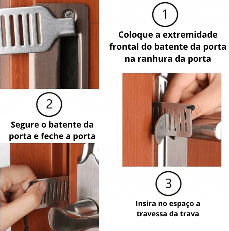 Trava de Porta Portátil